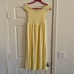 Forever 21 off the shoulder, yellow midi dress